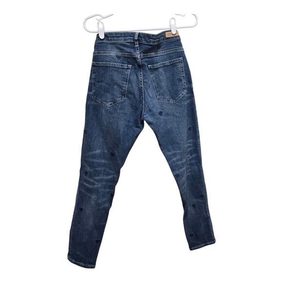 Scotch & Soda Amsterdams Blauw Heart Print Skinny Jeans 28/32 - Picture 2 of 8